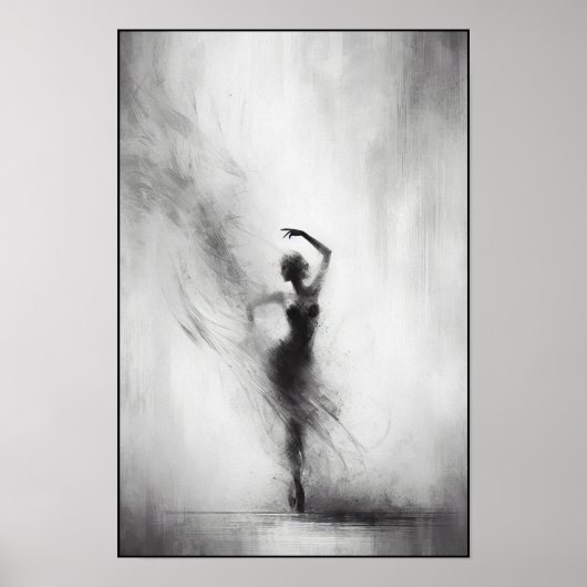 Tango-Tänzer in expressiver Bewegung Poster (Vorne)
