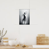 Tango-Tänzer in expressiver Bewegung Poster (Küche)
