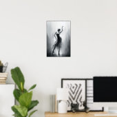 Tango-Tänzer in expressiver Bewegung Poster (Heimbüro)