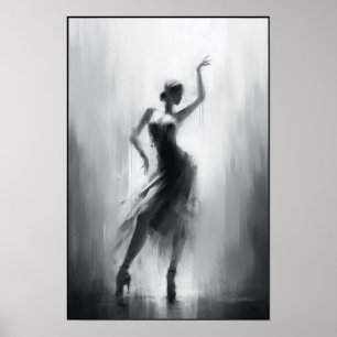 Tango-Tänzer in expressiver Bewegung Poster