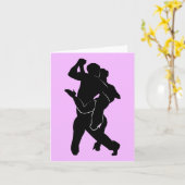 Tango-Tänzer Karte Personalisierter Benutzerdefini (Gelbe Blume)
