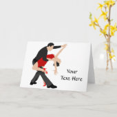 Tango-Tänzer (kundenspezifisch) Karte (Gelbe Blume)