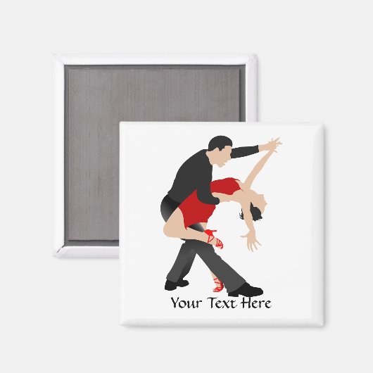 Tango-Tänzer (kundenspezifisch) Magnet (Vorderseite/Rückseite)