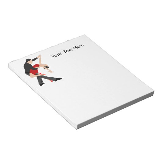 Tango-Tänzer (kundenspezifisch) Notizblock (angewinkelt)