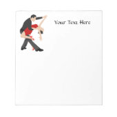 Tango-Tänzer (kundenspezifisch) Notizblock (Vorderseite)