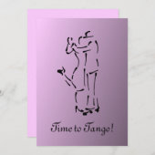 Tango-Tänzer mit individualisierbarem Slogan Einladung (Vorne/Hinten)
