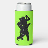 Tango Tänzer neon Green Can Cooler wählen Farben Selters Dosenkühler (Seltzer Rückseite)