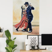 Tango-Tänzer Ölmalerei Poster (Heimbüro)