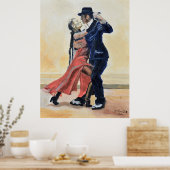 Tango-Tänzer Ölmalerei Poster (Küche)