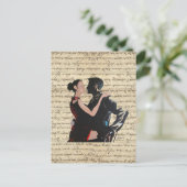 Tango-Tänzer Postkarte (Stehend Vorderseite)