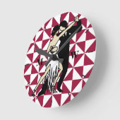 Tango-Tänzer Runde Wanduhr (Winkel)