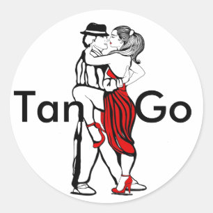 Tango-Tänzer Runder Aufkleber