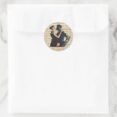 Tango-Tänzer Runder Aufkleber (Tasche)