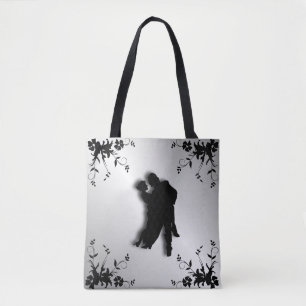 Tango-Tänzer Silhouette 1 Silber Tasche
