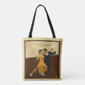Tango-Tänzer-Vintage Plakat-Druck-Taschen-Tasche Tasche (Rückseite)