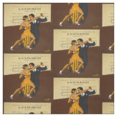 Tango-Tänzer-Vintages Plakat-Druck-Gewebe Stoff (Muster)