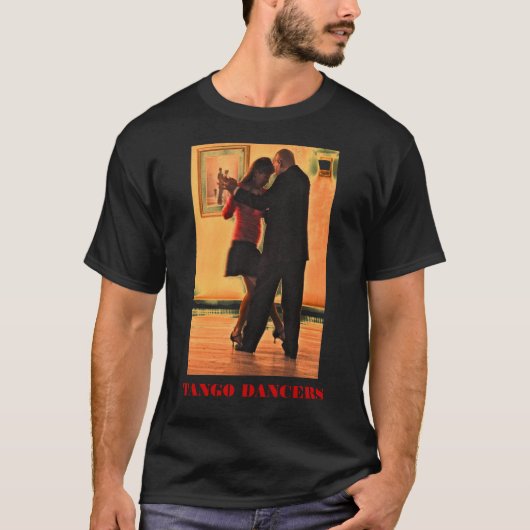 Tango-Tänzerschwarzes T-Shirt (Vorderseite)