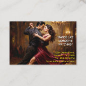 Tango-Tanzlehrer Visitenkarte (Rückseite)