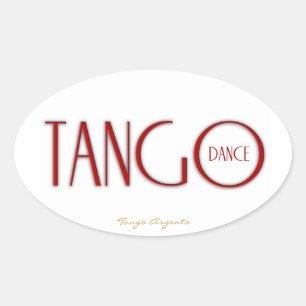 Tango tanzt ovaler aufkleber
