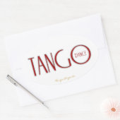 Tango tanzt ovaler aufkleber (Umschlag)