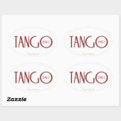 Tango tanzt ovaler aufkleber (Blatt)