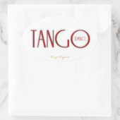 Tango tanzt ovaler aufkleber (Tasche)