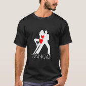 Tango! Text, Tänzerfiguren, schwarz T-Shirt (Vorderseite)