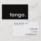 Tango. Visitenkarte (Vorne/Hinten)
