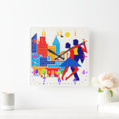Tango Wall Clock Quadratische Wanduhr (Zuhause)