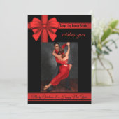 Tango Weihnachts-Neujahrstanz Party Einladung (Stehend Vorderseite)