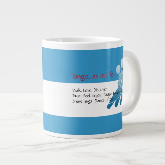 Tango, wie in Life - A Tango Haiku (Cabeceo) Jumbo-Tasse (Vorderseite Rechts)