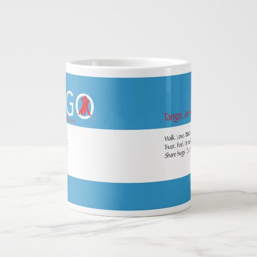Tango, wie in Life - A Tango Haiku (Cabeceo) Jumbo-Tasse (Vorderseite)