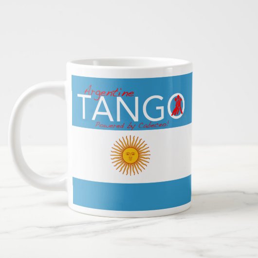 Tango, wie in Life - A Tango Haiku (Cabeceo) Jumbo-Tasse (Links)