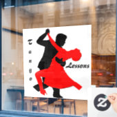 "Tangounterricht" Fensteraufkleber (Café-Fenster)