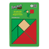 Tangram Christmas Elf Magnet - Elf mit Gegenwart (Vertikal)