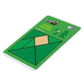 Tangram Christmas Elf Magnet - Sitzen am Baum (Linke Seite)