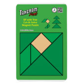 Tangram Christmas Elf Magnet - Sitzen am Baum (Vertikal)