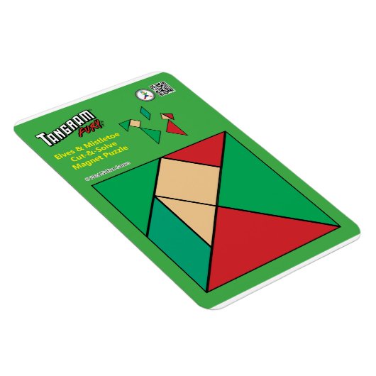 Tangram Christmas Elf Magnet - Unter dem Mistleton (Rechte Seite)