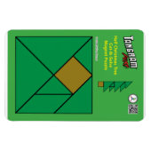 Tangram Christmas Magnet - Halb Weihnachtsbaum (Horizontal)