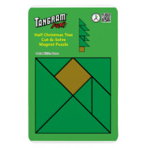 Tangram Christmas Magnet - Halb Weihnachtsbaum