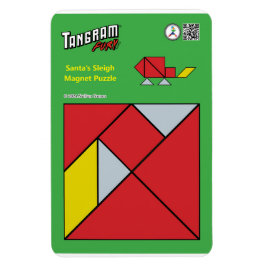 Tangram Christmas Magnet - Santa's Sleigh