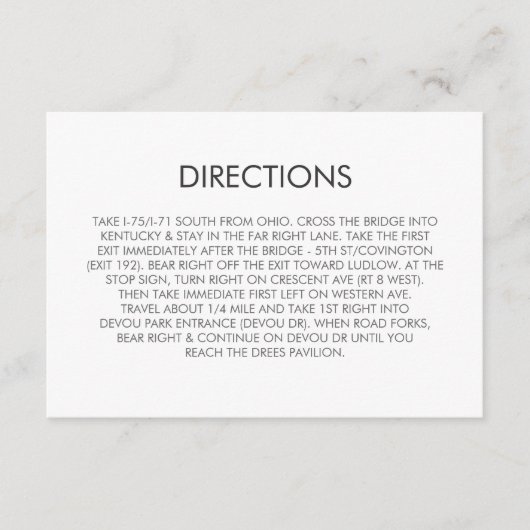 Tangram Heart Wedding Directors Card Begleitkarte (Vorderseite)