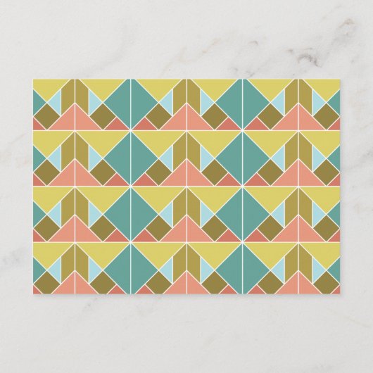 Tangram Heart Wedding Reception Card Begleitkarte (Rückseite)