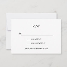 Tangram Heart Wedding RSVP Card Black Gold Silver Karte