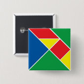 Tangram-Knopf Button (Vorne & Hinten)