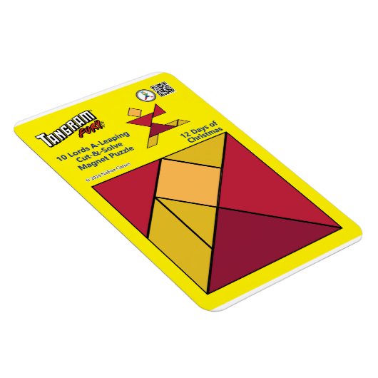 Tangram Magnet Puzzle - 10 Lords A-Leaping (Rechte Seite)