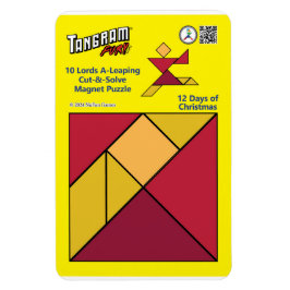 Tangram Magnet Puzzle - 10 Lords A-Leaping
