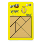 Tangram Magnet Puzzle - 5 Goldene Ringe (Vertikal)
