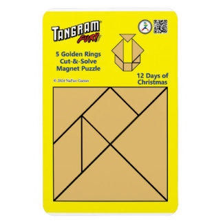 Tangram Magnet Puzzle - 5 Goldene Ringe