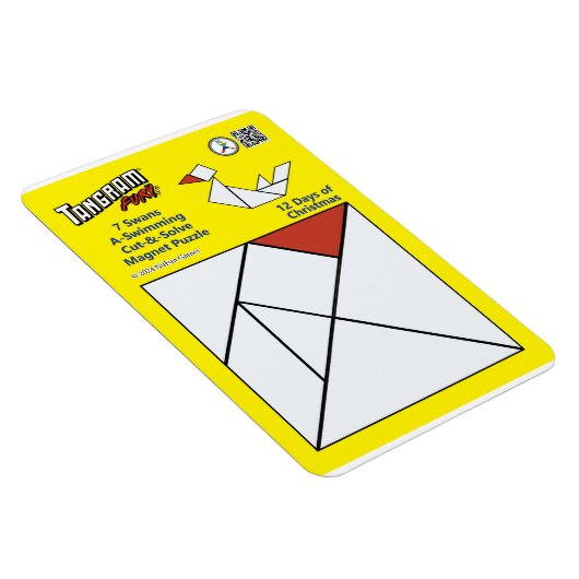 Tangram Magnet Puzzle - 7 Schwäne A-Schwimmen (Rechte Seite)